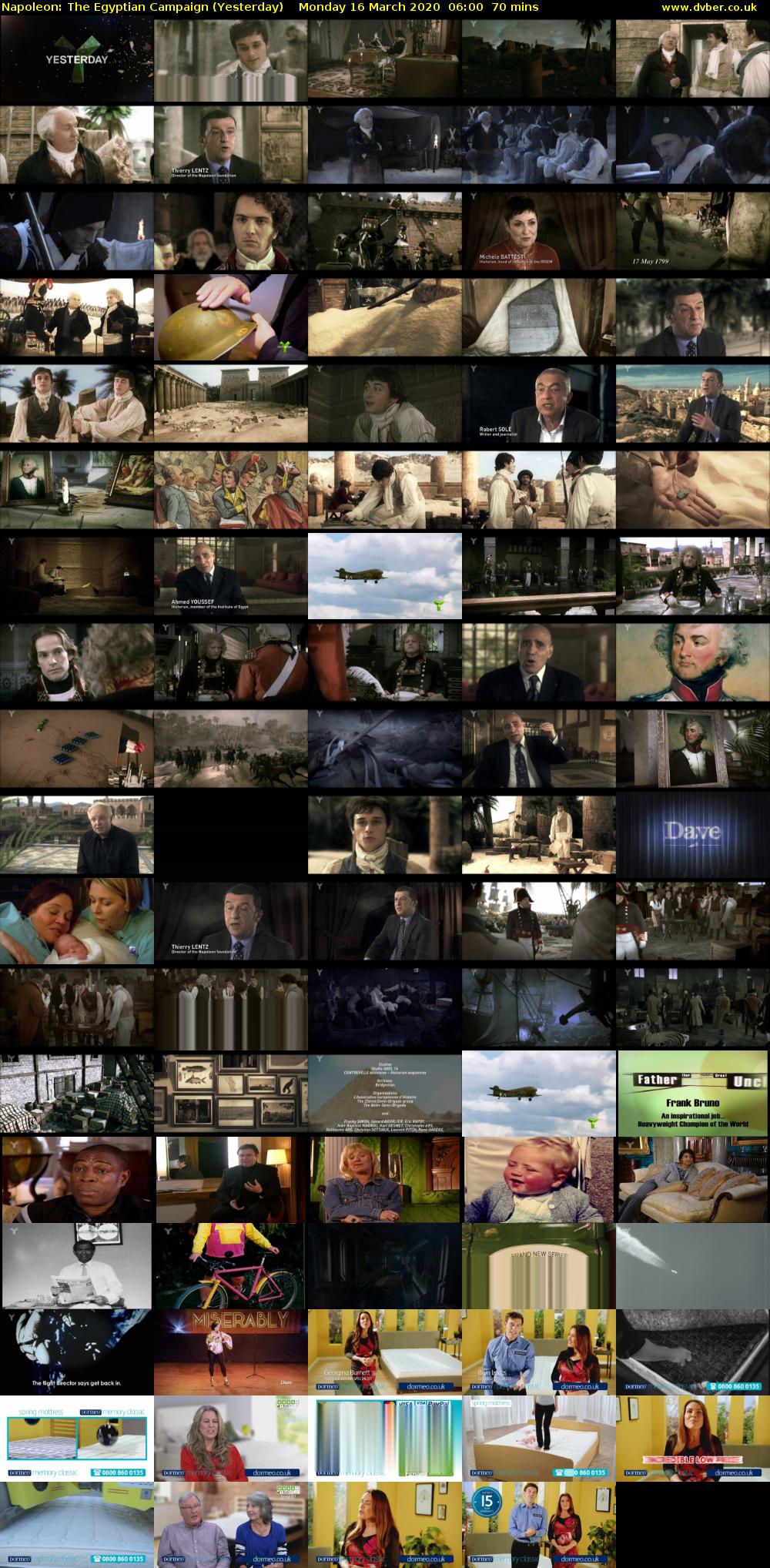 Napoleon: The Egyptian Campaign (Yesterday) Monday 16 March 2020 06:00 - 07:10