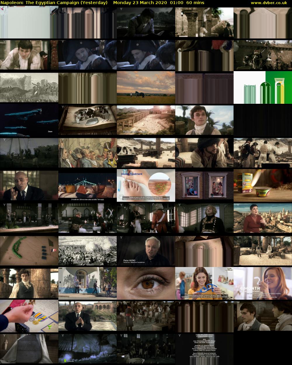Napoleon: The Egyptian Campaign (Yesterday) Monday 23 March 2020 01:00 - 02:00