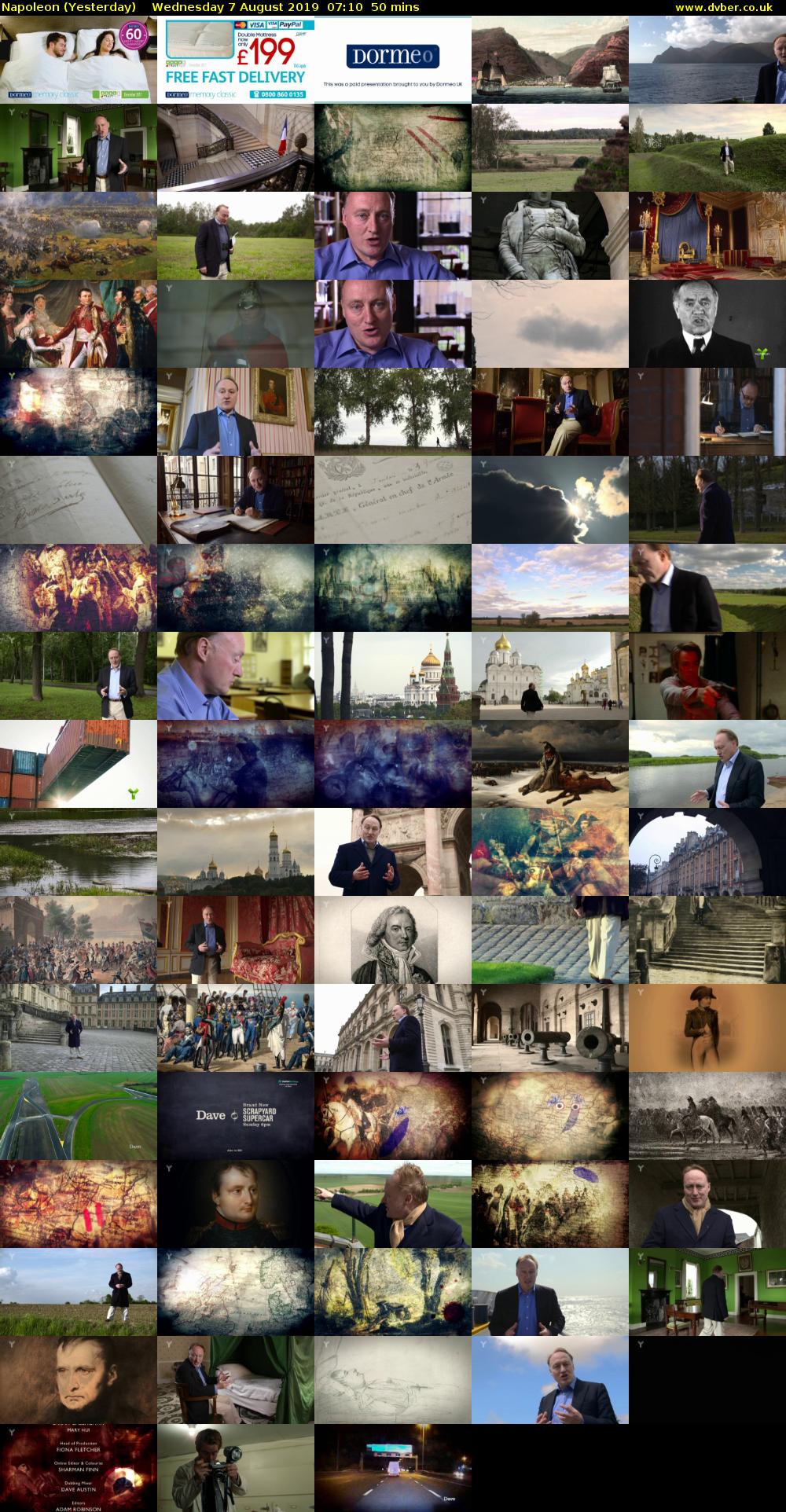 Napoleon (Yesterday) Wednesday 7 August 2019 07:10 - 08:00