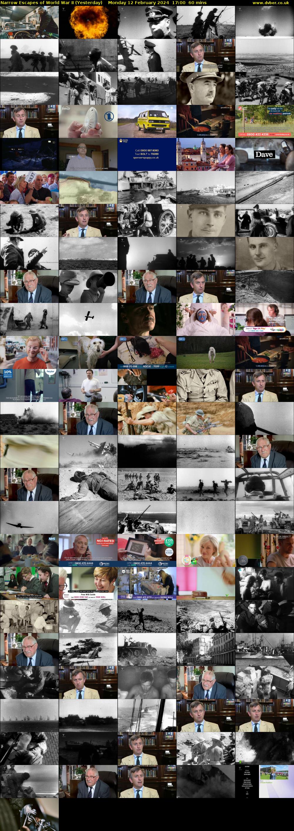 Narrow Escapes of World War II (Yesterday) Monday 12 February 2024 17:00 - 18:00