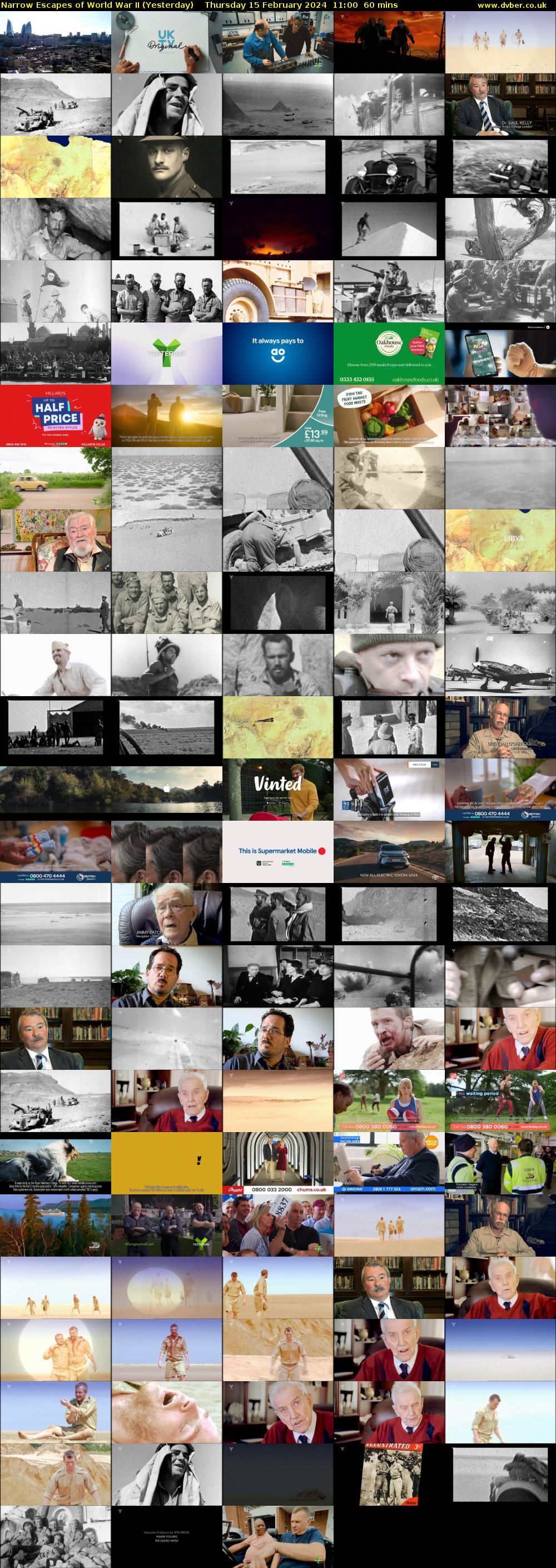 Narrow Escapes of World War II (Yesterday) Thursday 15 February 2024 11:00 - 12:00