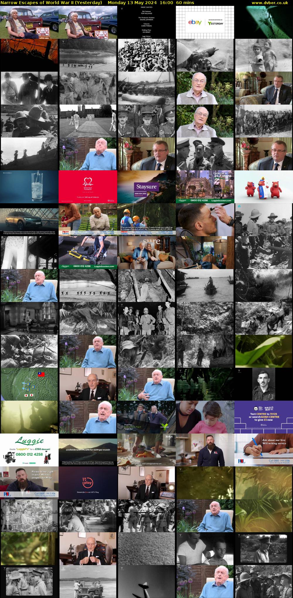 Narrow Escapes of World War II (Yesterday) Monday 13 May 2024 16:00 - 17:00