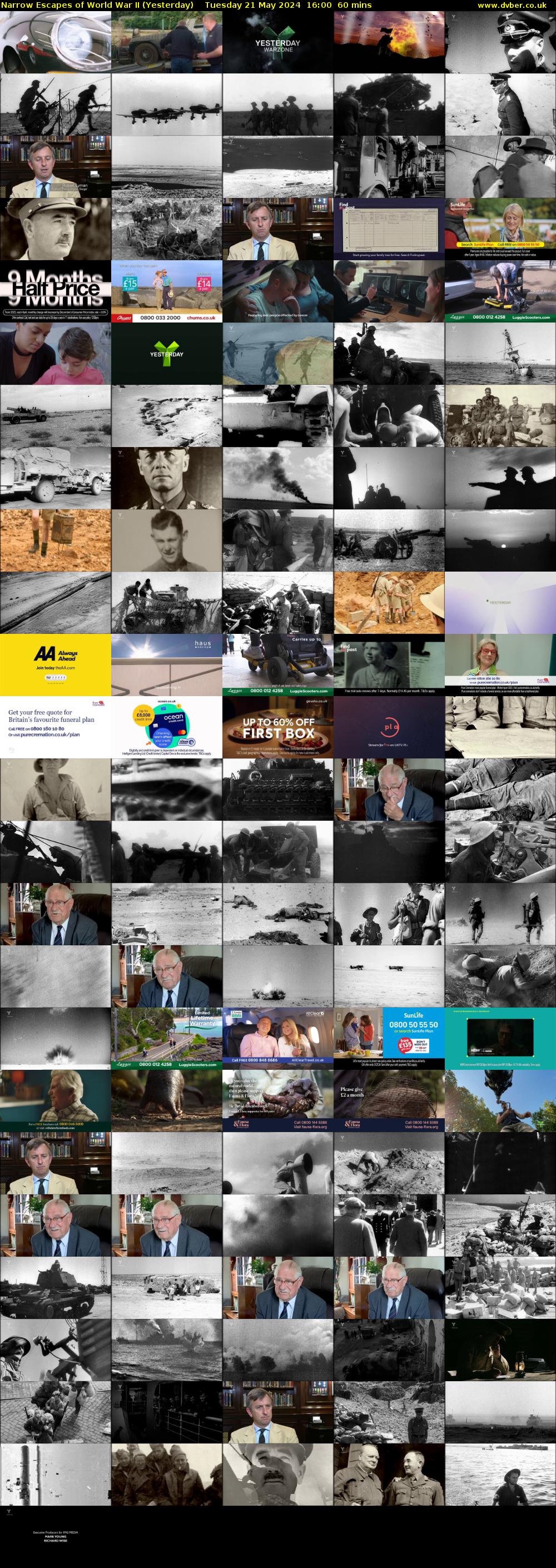 Narrow Escapes of World War II (Yesterday) Tuesday 21 May 2024 16:00 - 17:00