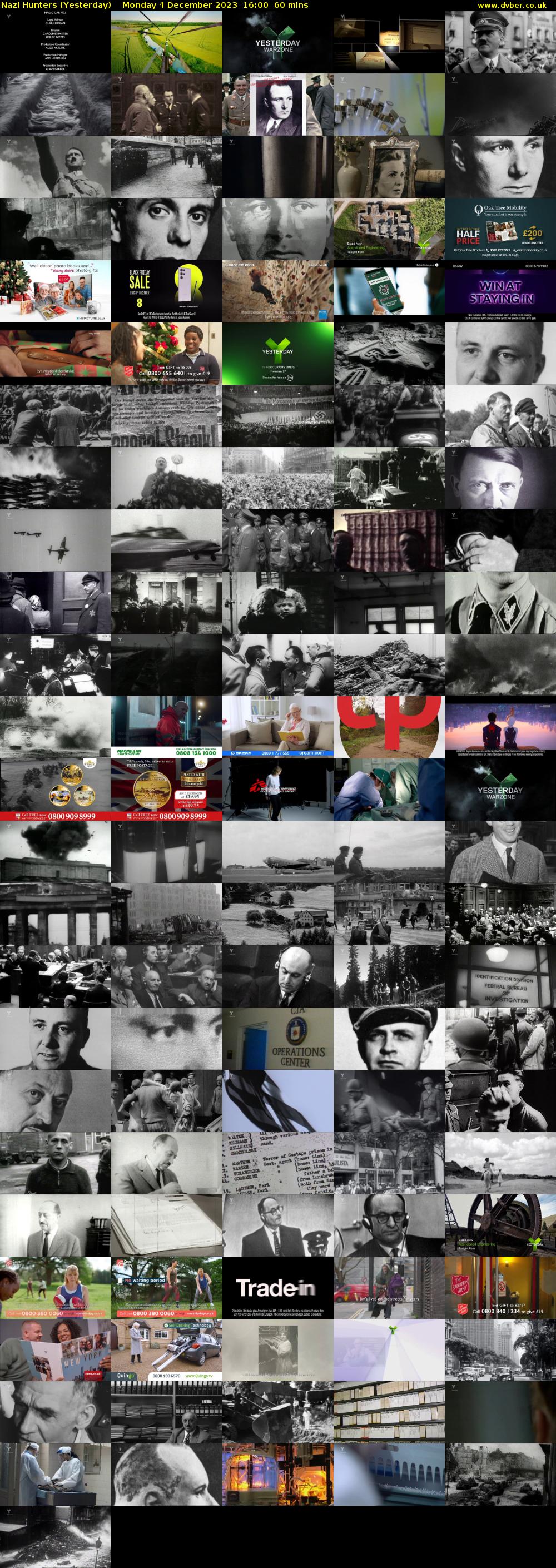 Nazi Hunters (Yesterday) Monday 4 December 2023 16:00 - 17:00