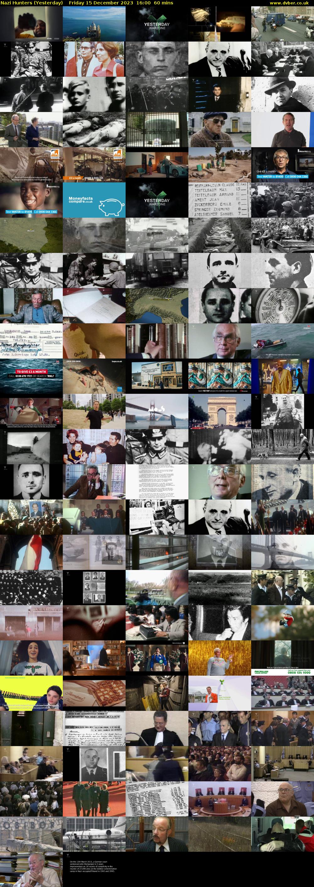 Nazi Hunters (Yesterday) Friday 15 December 2023 16:00 - 17:00