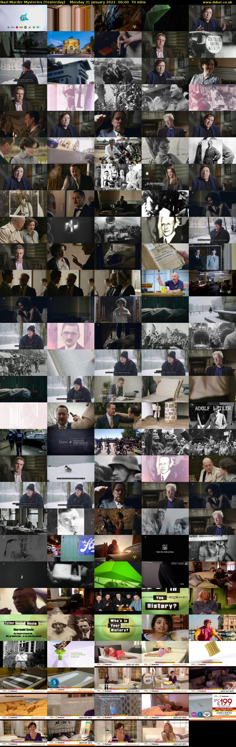 Nazi Murder Mysteries (Yesterday) Monday 31 January 2022 06:00 - 07:10