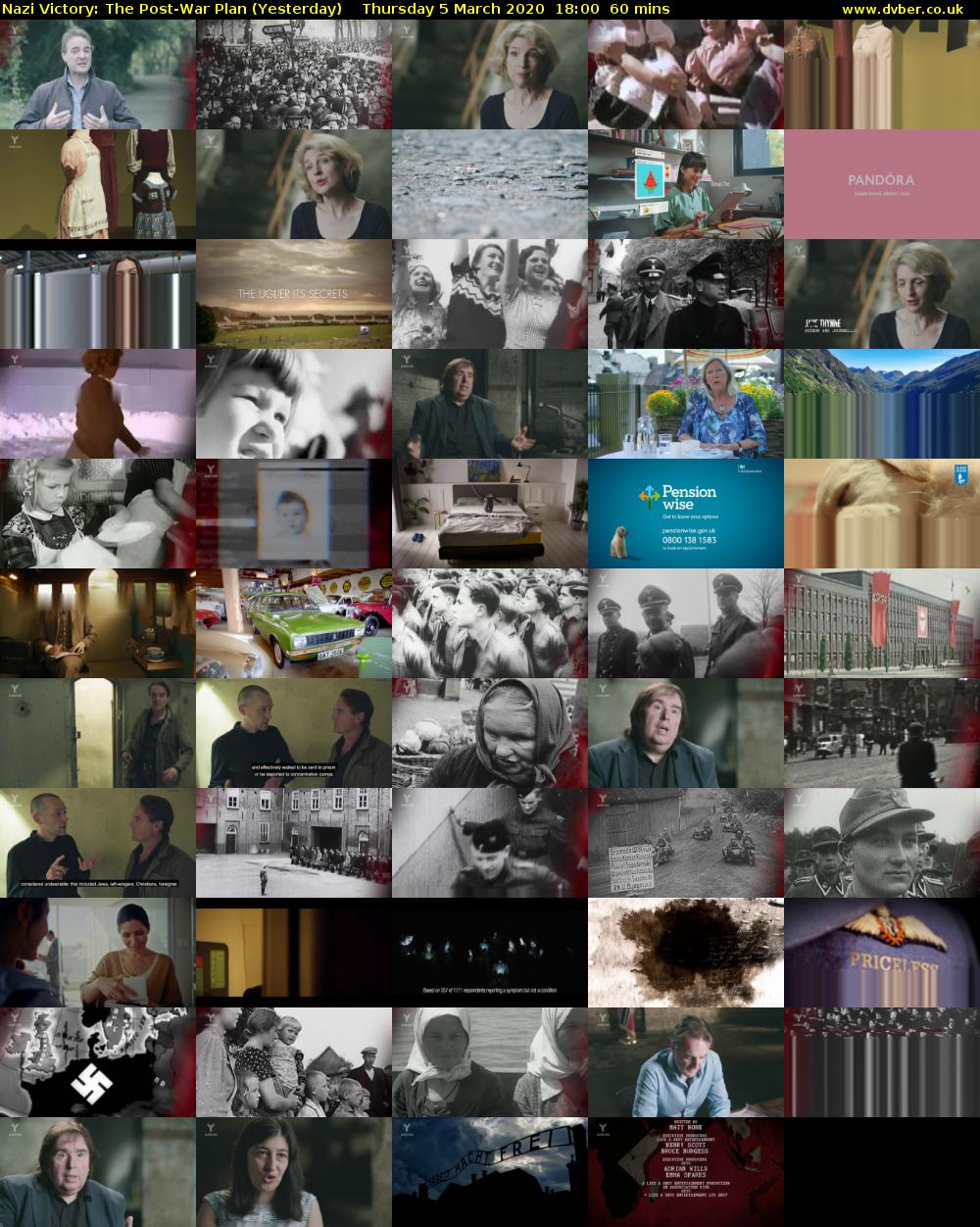 Nazi Victory: The Post-War Plan (Yesterday) Thursday 5 March 2020 18:00 - 19:00