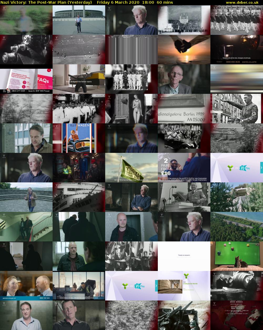 Nazi Victory: The Post-War Plan (Yesterday) Friday 6 March 2020 18:00 - 19:00