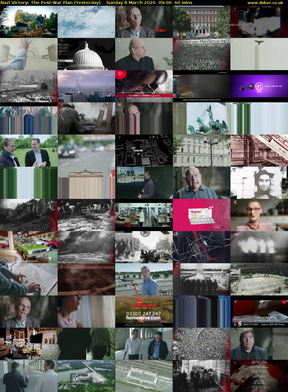 Nazi Victory: The Post-War Plan (Yesterday) Sunday 8 March 2020 09:00 - 10:00