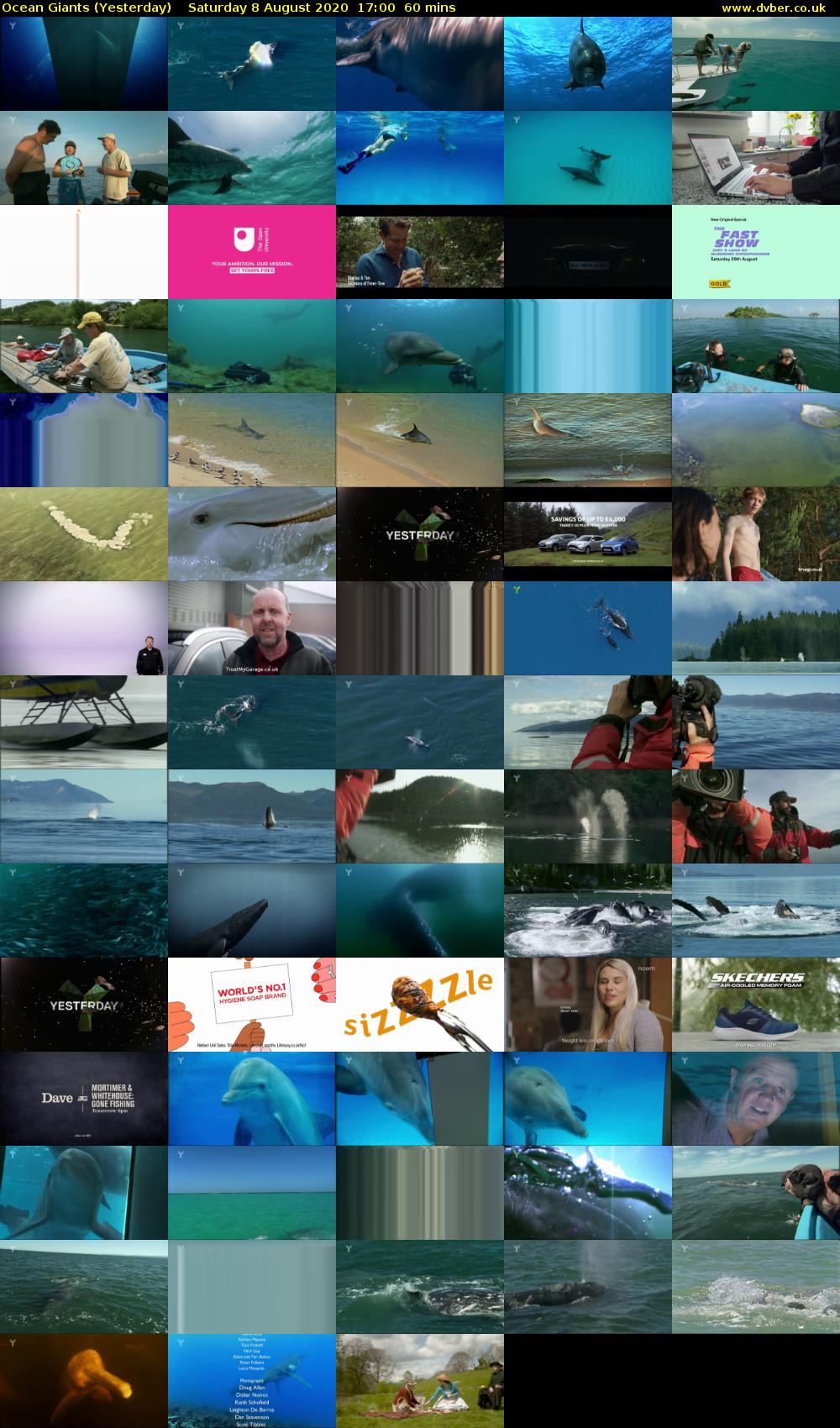 Ocean Giants (Yesterday) Saturday 8 August 2020 17:00 - 18:00