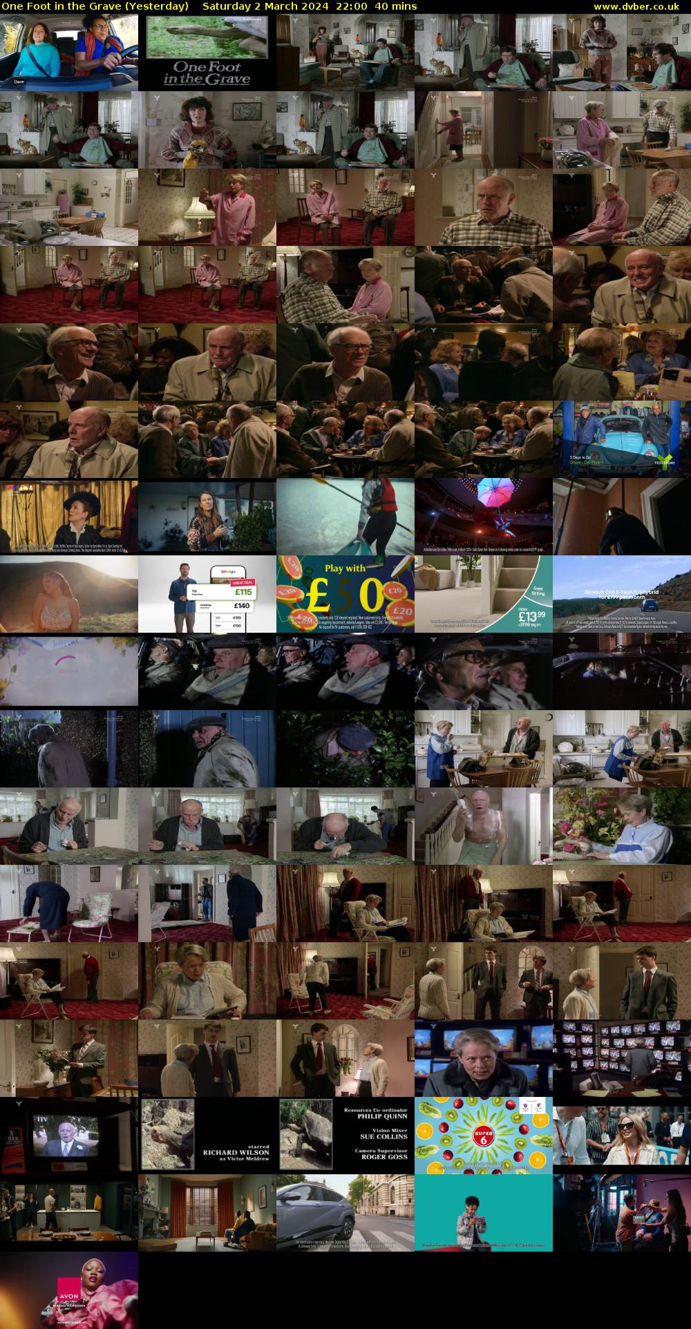 One Foot in the Grave (Yesterday) Saturday 2 March 2024 22:00 - 22:40