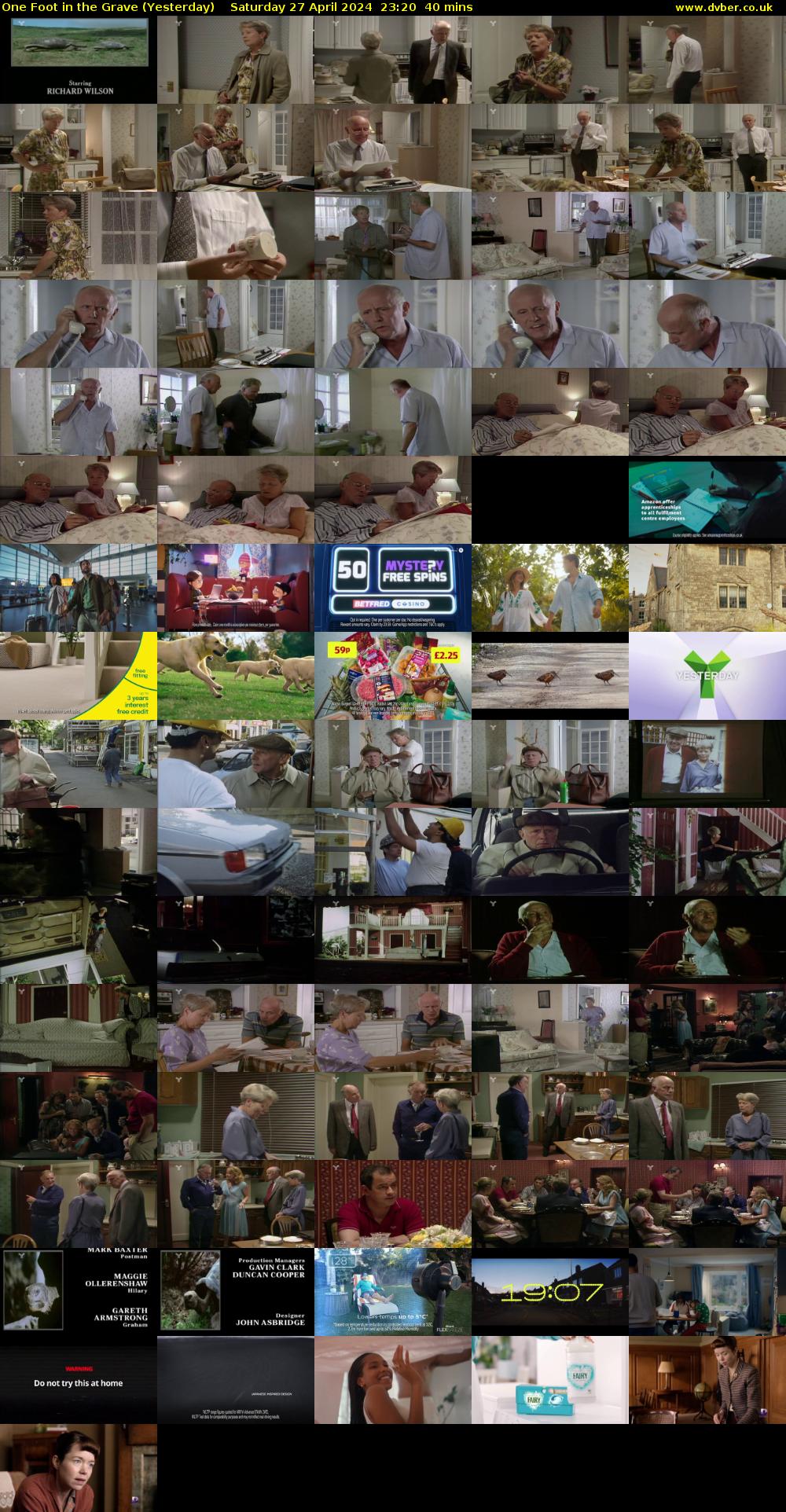 One Foot in the Grave (Yesterday) Saturday 27 April 2024 23:20 - 00:00