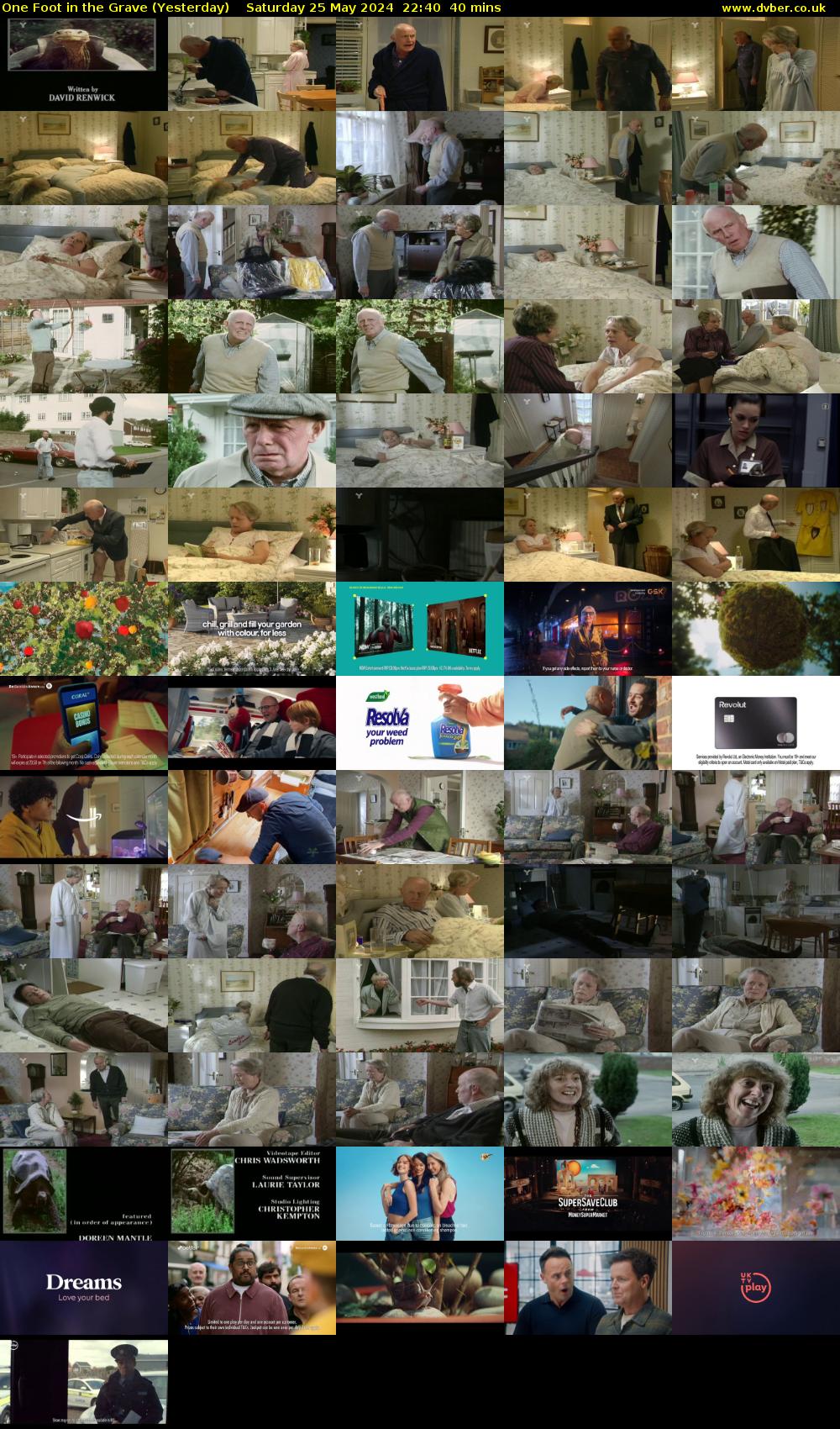 One Foot in the Grave (Yesterday) Saturday 25 May 2024 22:40 - 23:20