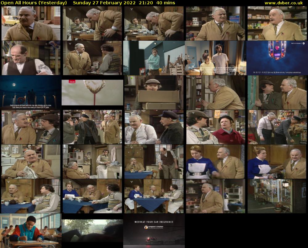 Open All Hours (Yesterday) Sunday 27 February 2022 21:20 - 22:00