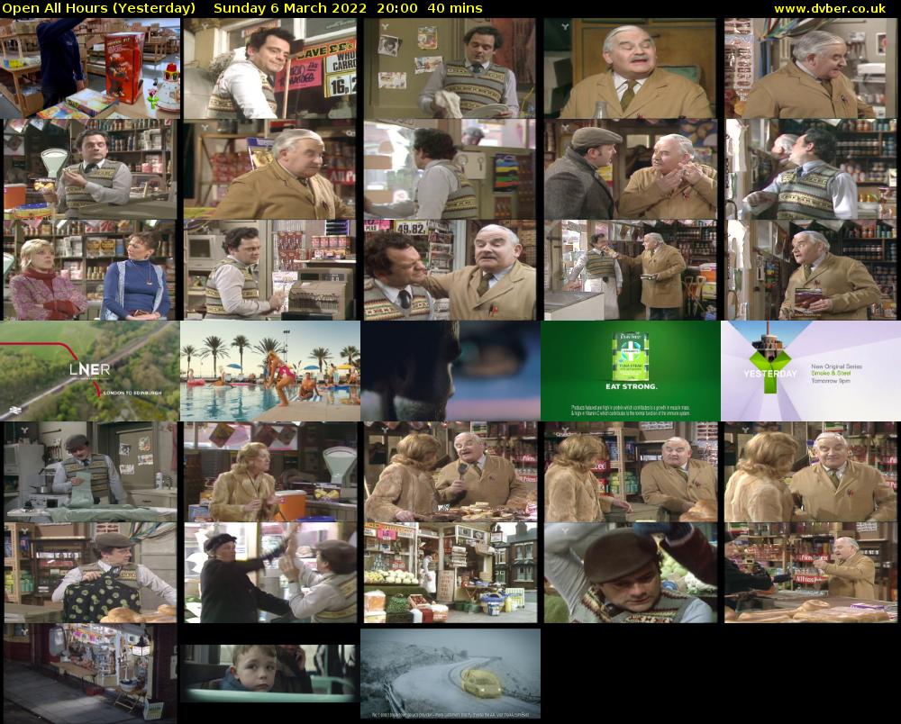 Open All Hours (Yesterday) Sunday 6 March 2022 20:00 - 20:40