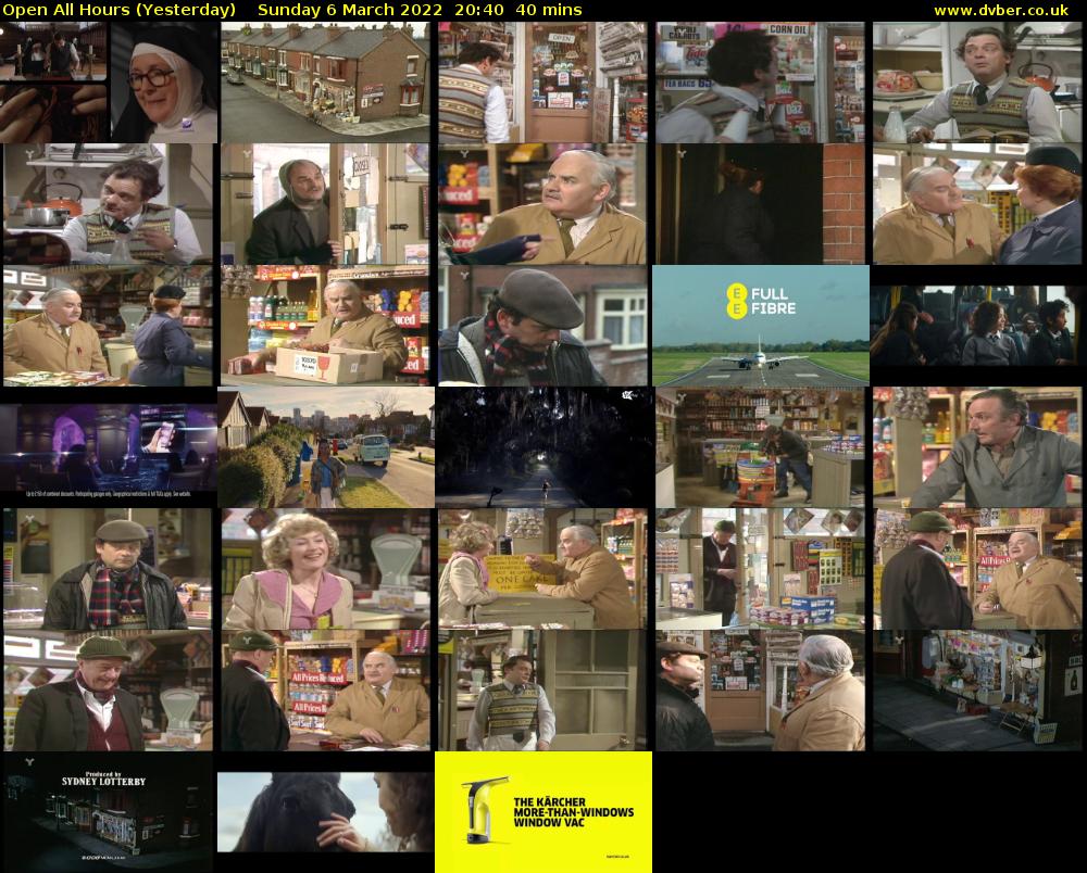 Open All Hours (Yesterday) Sunday 6 March 2022 20:40 - 21:20
