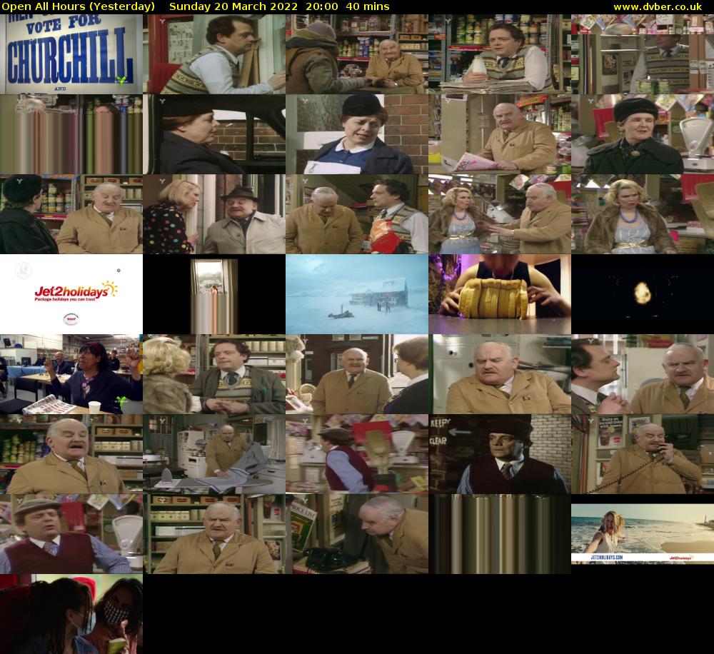 Open All Hours (Yesterday) Sunday 20 March 2022 20:00 - 20:40