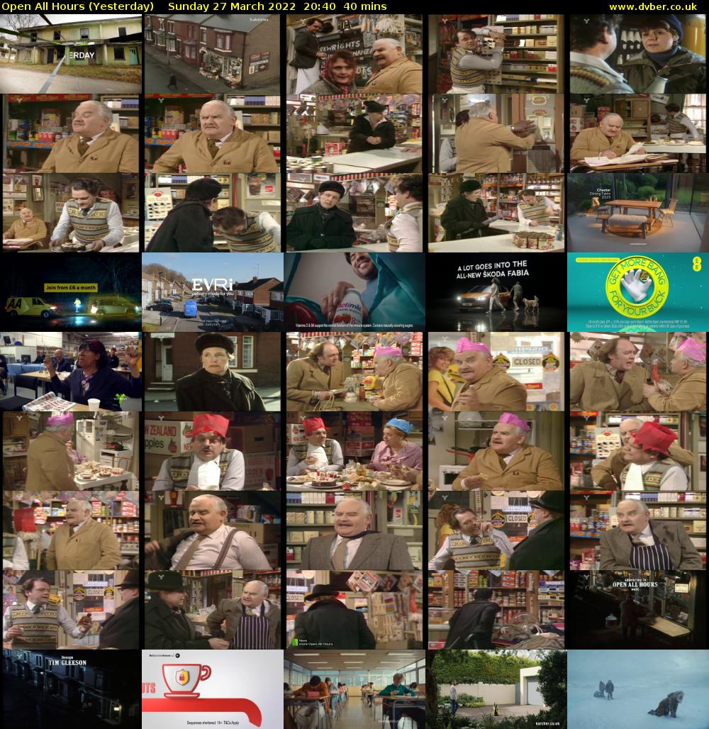 Open All Hours (Yesterday) Sunday 27 March 2022 20:40 - 21:20
