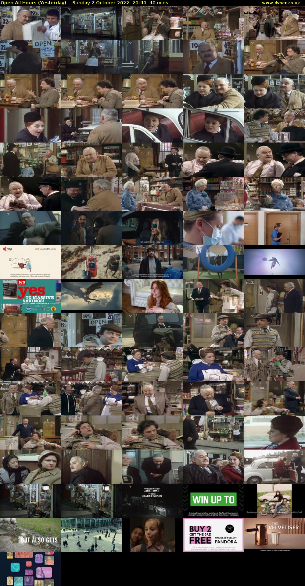 Open All Hours (Yesterday) Sunday 2 October 2022 20:40 - 21:20