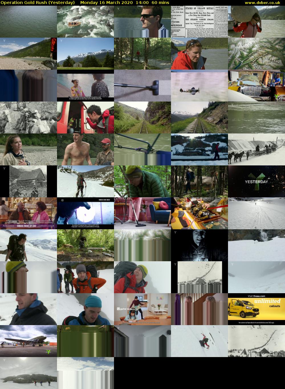Operation Gold Rush (Yesterday) Monday 16 March 2020 14:00 - 15:00