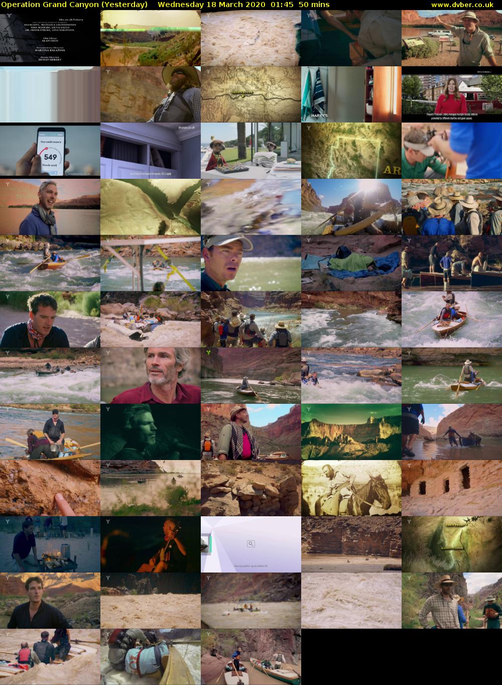 Operation Grand Canyon (Yesterday) Wednesday 18 March 2020 01:45 - 02:35