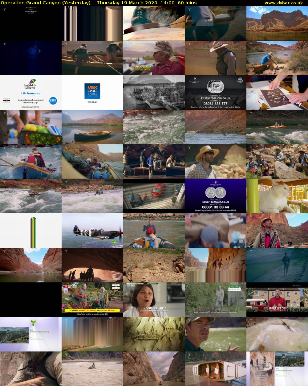 Operation Grand Canyon (Yesterday) Thursday 19 March 2020 14:00 - 15:00