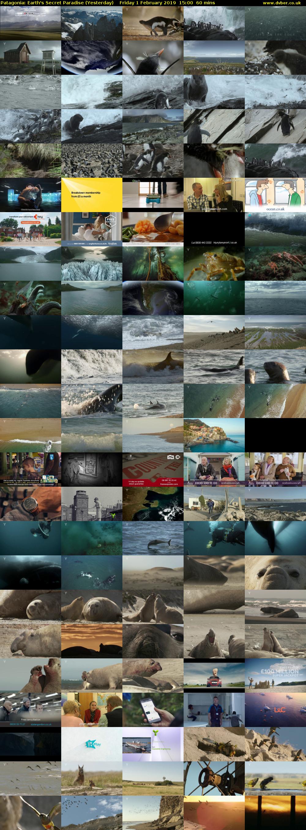 Patagonia: Earth's Secret Paradise (Yesterday) Friday 1 February 2019 15:00 - 16:00