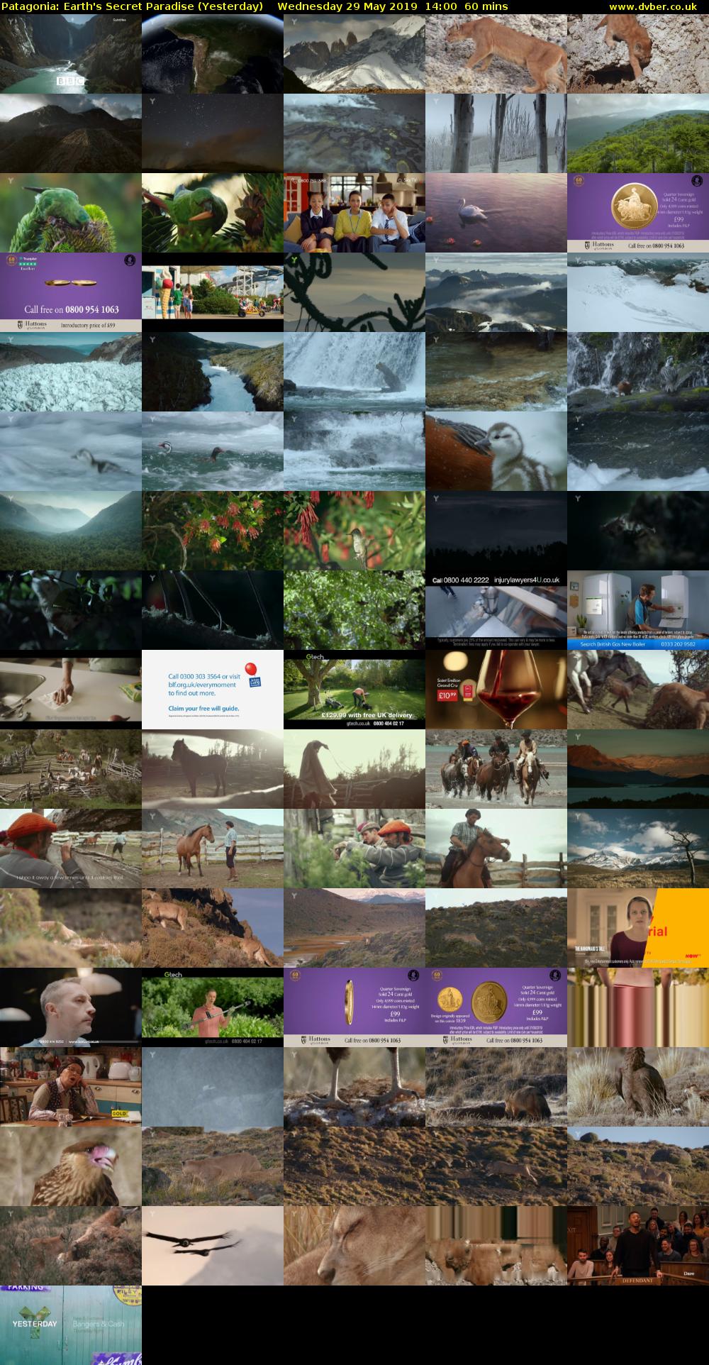 Patagonia: Earth's Secret Paradise (Yesterday) Wednesday 29 May 2019 14:00 - 15:00