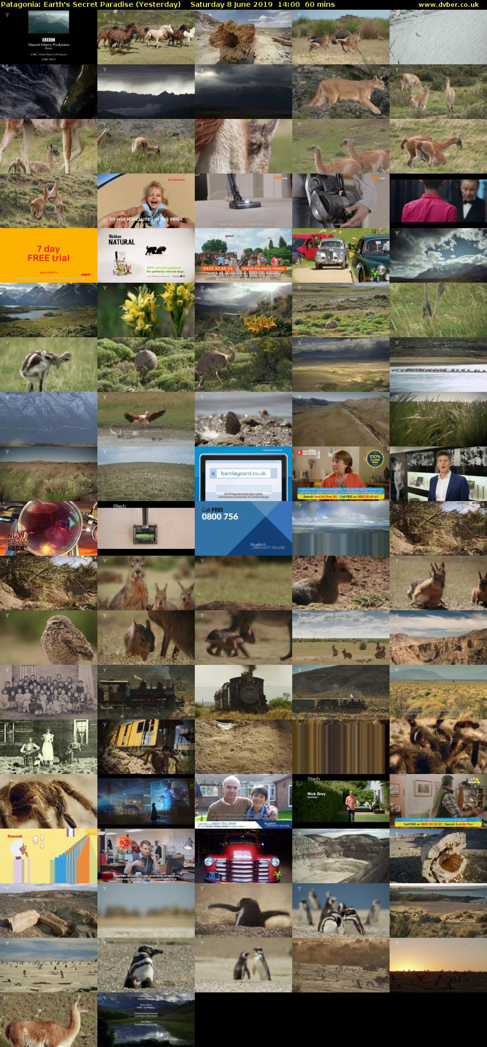 Patagonia: Earth's Secret Paradise (Yesterday) Saturday 8 June 2019 14:00 - 15:00
