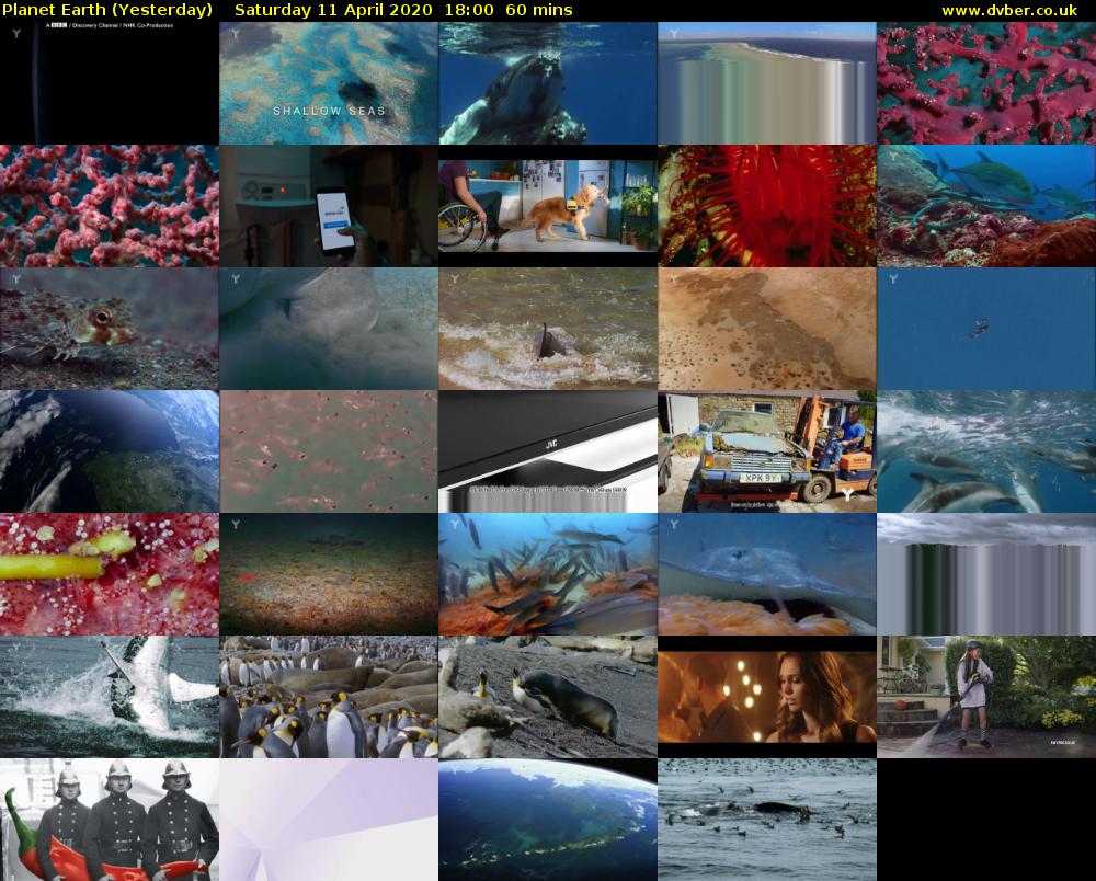 Planet Earth (Yesterday) Saturday 11 April 2020 18:00 - 19:00