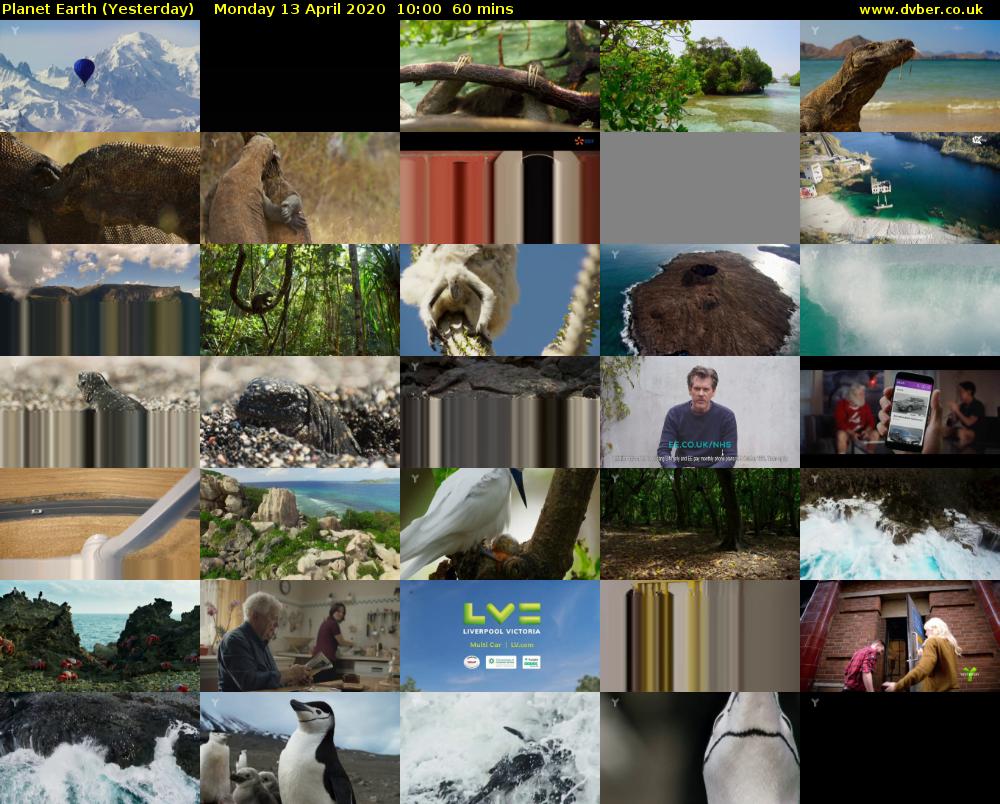 Planet Earth (Yesterday) Monday 13 April 2020 10:00 - 11:00