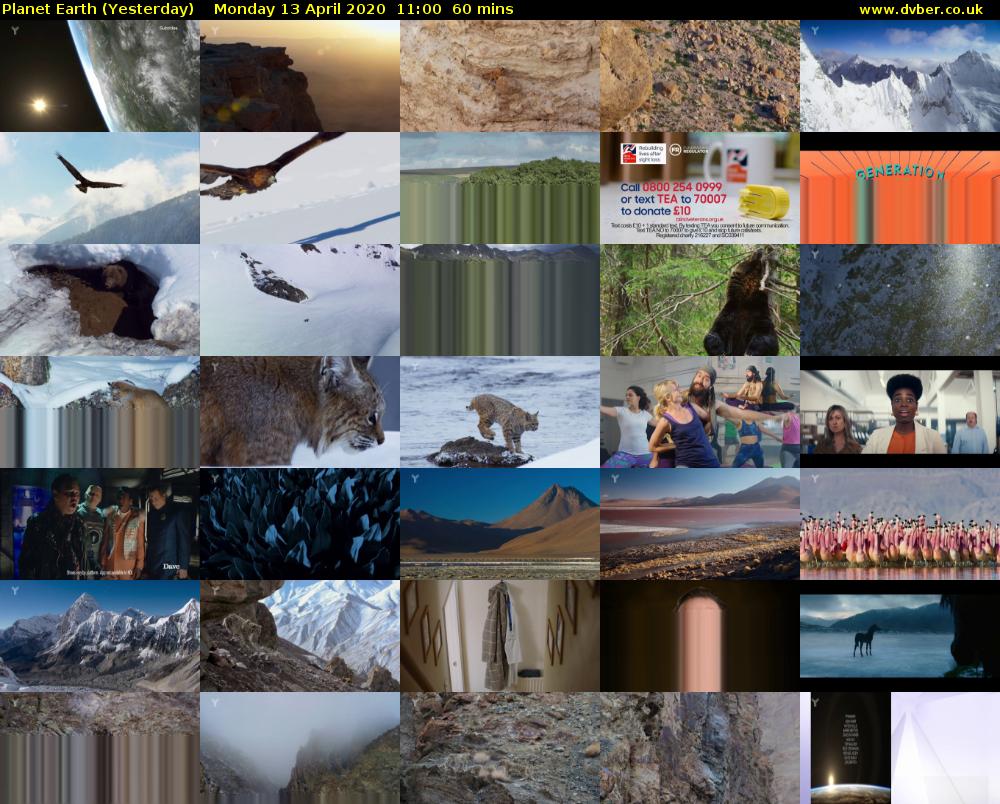 Planet Earth (Yesterday) Monday 13 April 2020 11:00 - 12:00