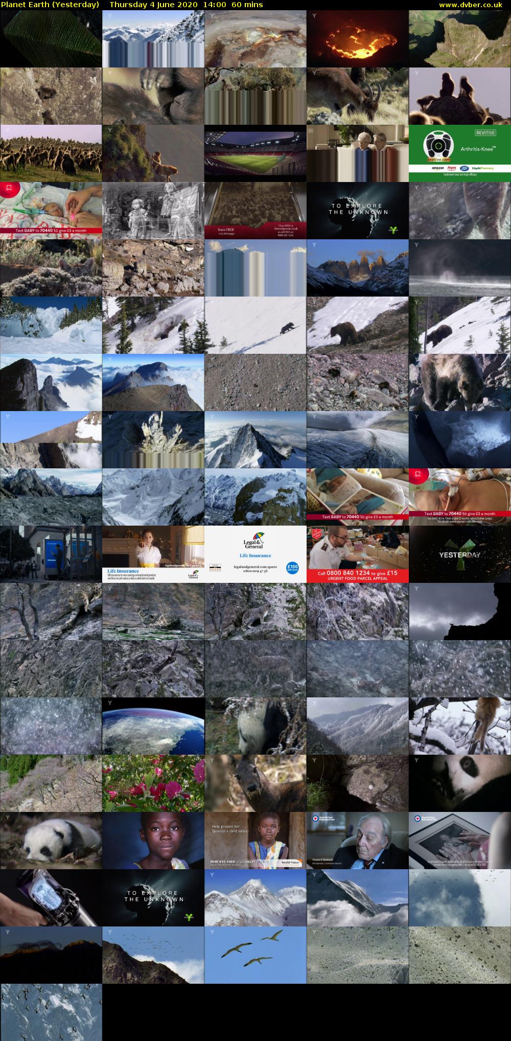 Planet Earth (Yesterday) Thursday 4 June 2020 14:00 - 15:00