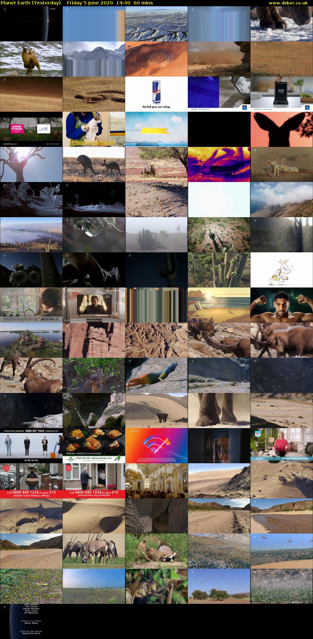 Planet Earth (Yesterday) Friday 5 June 2020 14:00 - 15:00
