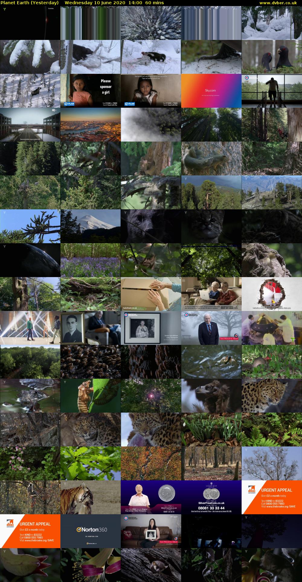 Planet Earth (Yesterday) Wednesday 10 June 2020 14:00 - 15:00