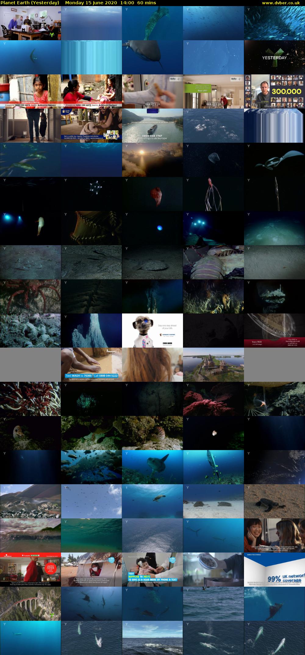 Planet Earth (Yesterday) Monday 15 June 2020 14:00 - 15:00