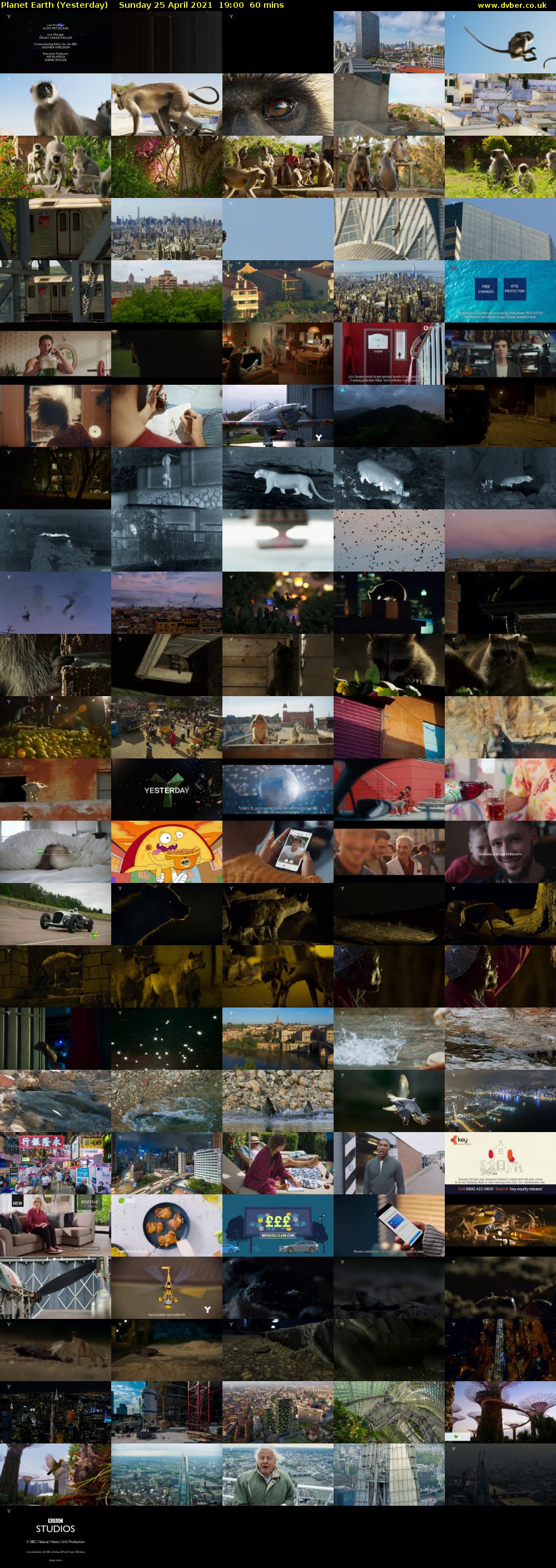 Planet Earth (Yesterday) Sunday 25 April 2021 19:00 - 20:00