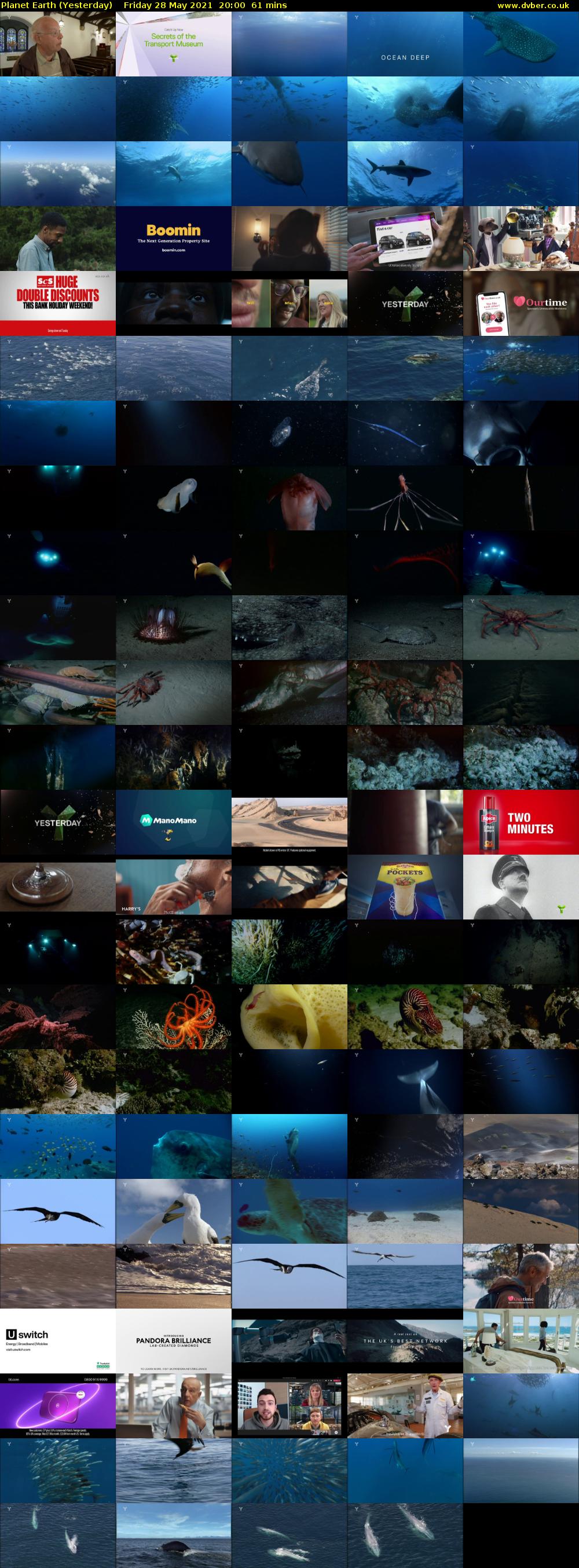 Planet Earth (Yesterday) Friday 28 May 2021 20:00 - 21:01