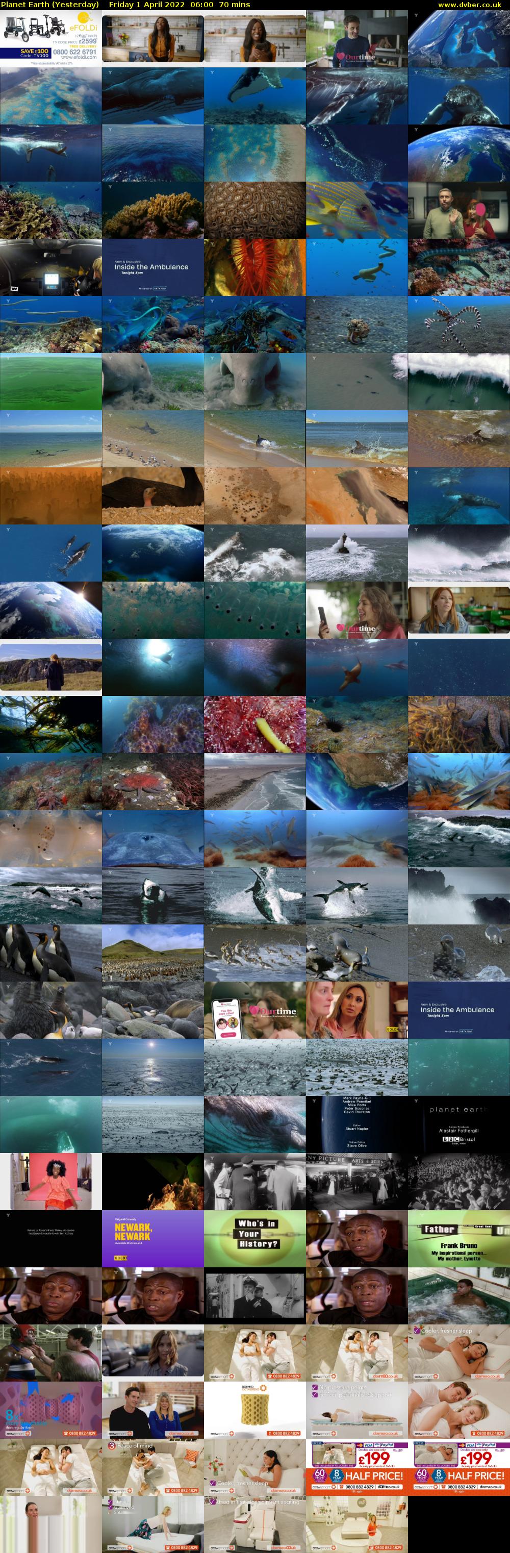 Planet Earth (Yesterday) Friday 1 April 2022 06:00 - 07:10