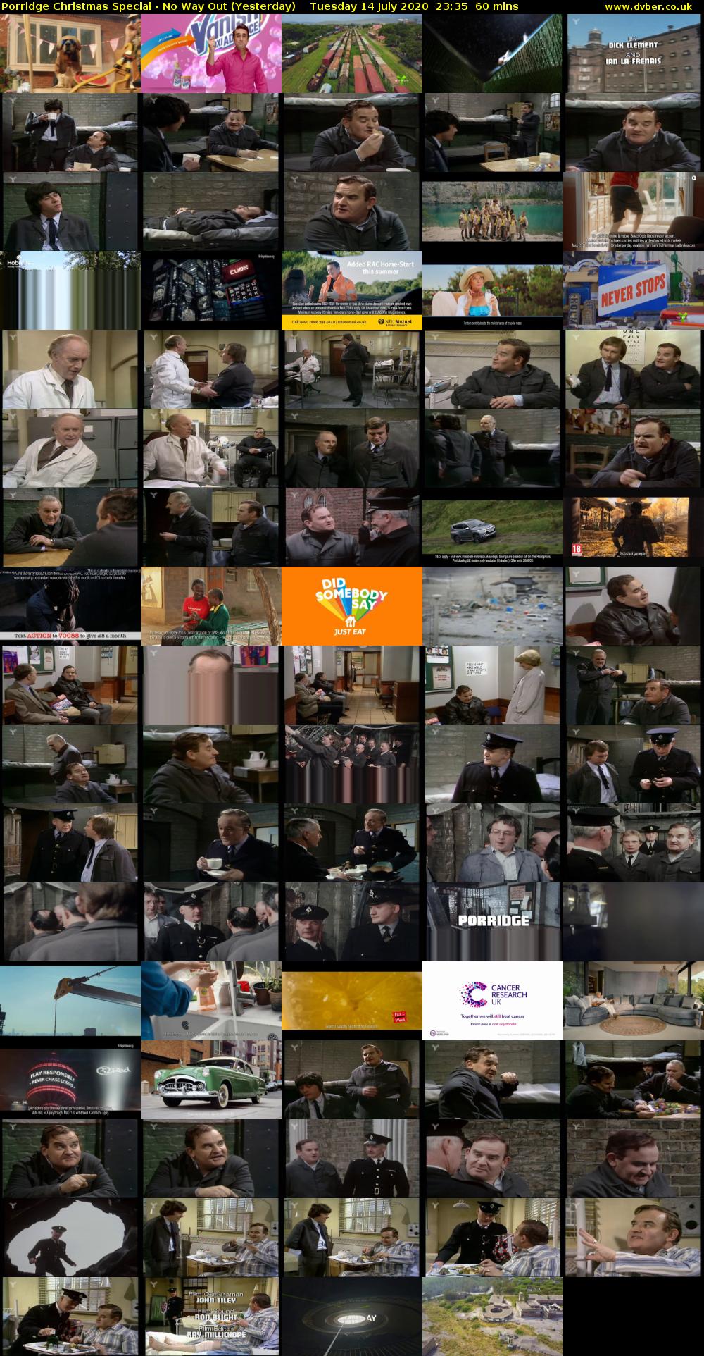 Porridge Christmas Special - No Way Out (Yesterday) Tuesday 14 July 2020 23:35 - 00:35