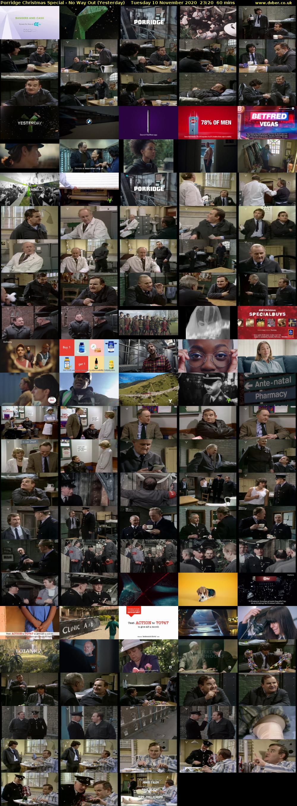 Porridge Christmas Special - No Way Out (Yesterday) Tuesday 10 November 2020 23:20 - 00:20