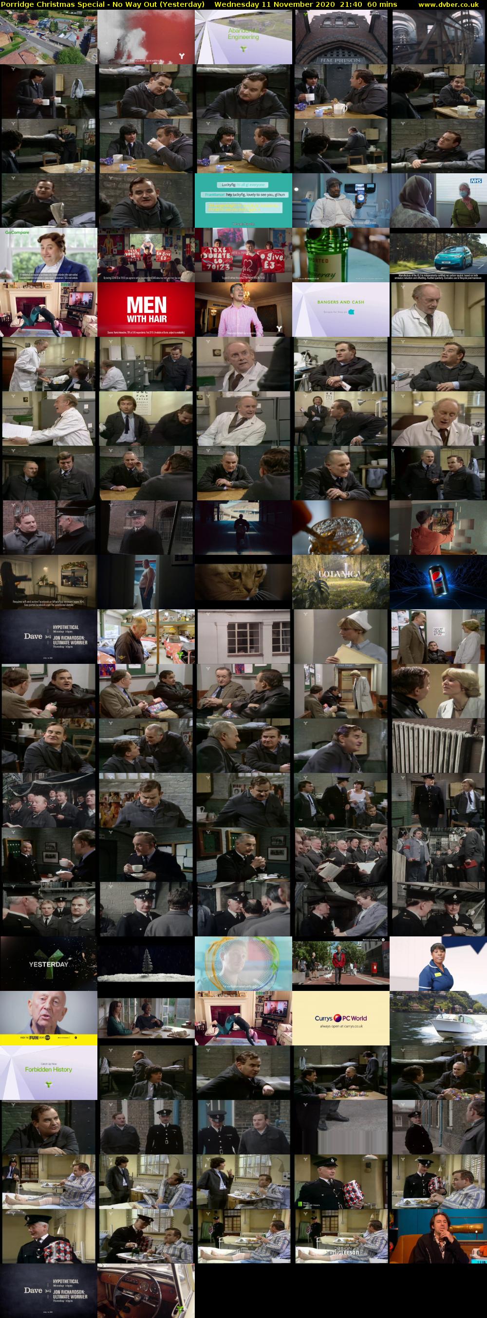 Porridge Christmas Special - No Way Out (Yesterday) Wednesday 11 November 2020 21:40 - 22:40