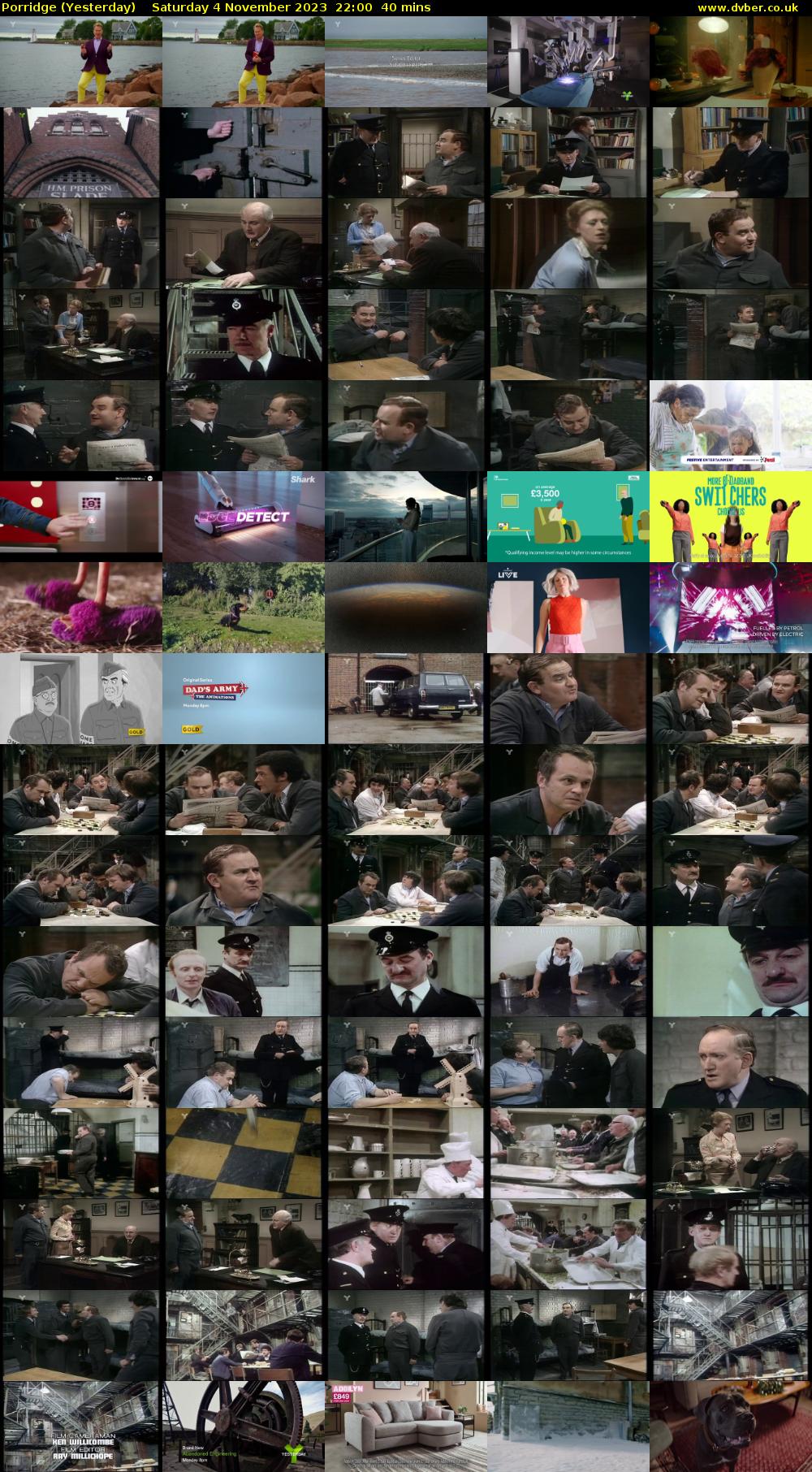 Porridge (Yesterday) Saturday 4 November 2023 22:00 - 22:40