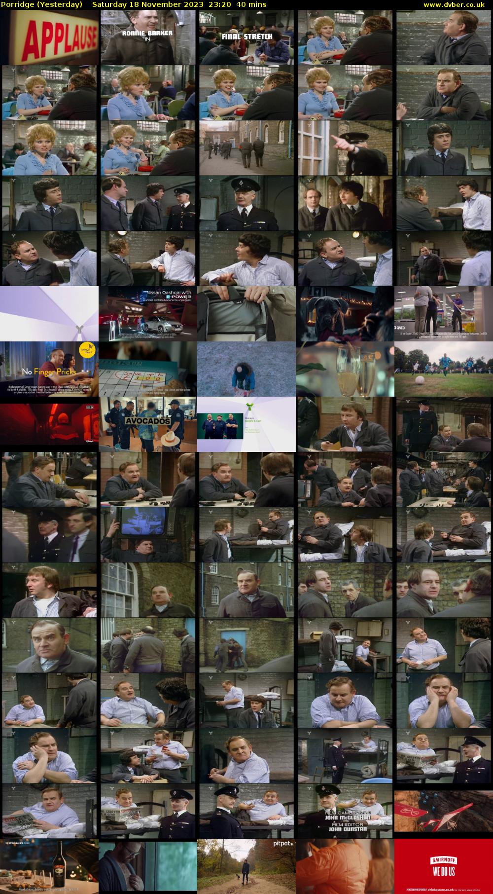 Porridge (Yesterday) Saturday 18 November 2023 23:20 - 00:00
