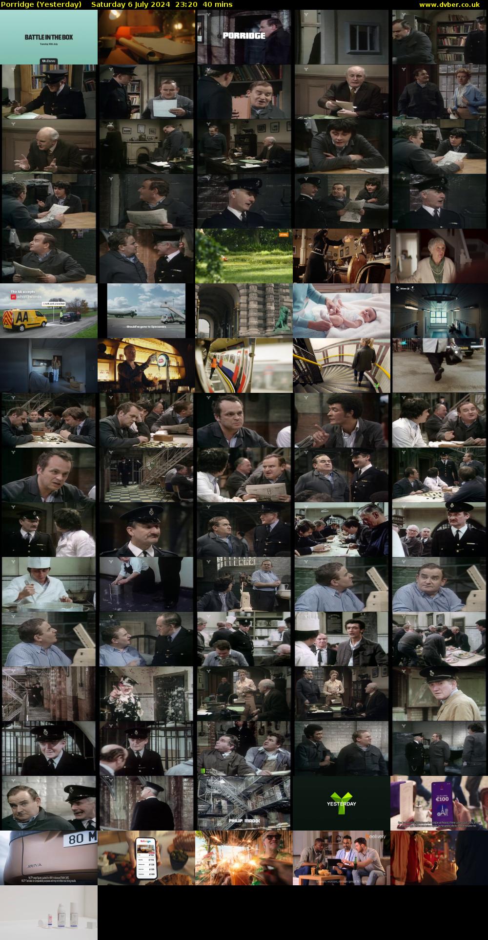 Porridge (Yesterday) Saturday 6 July 2024 23:20 - 00:00