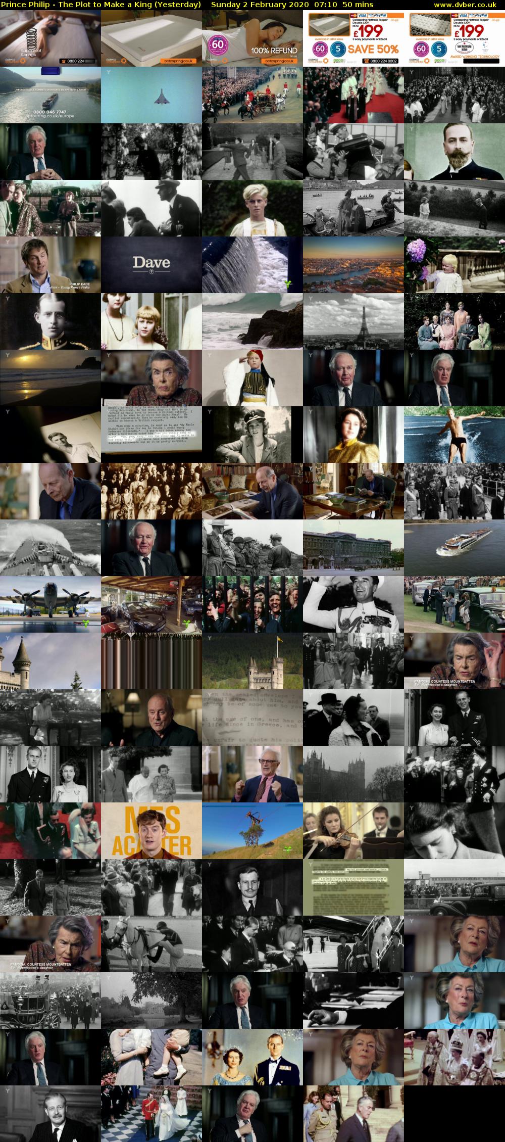 Prince Philip - The Plot to Make a King (Yesterday) Sunday 2 February 2020 07:10 - 08:00