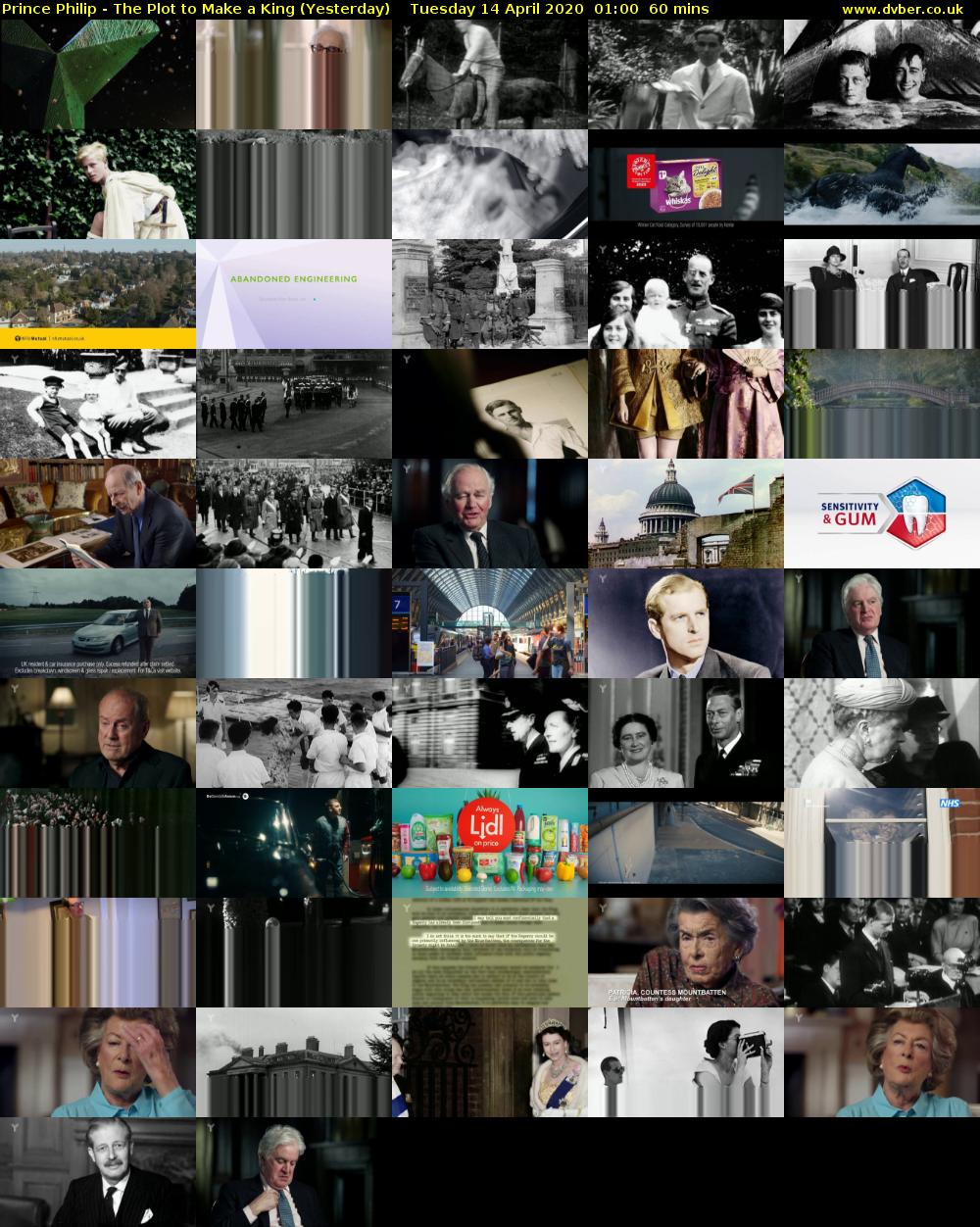 Prince Philip - The Plot to Make a King (Yesterday) Tuesday 14 April 2020 01:00 - 02:00