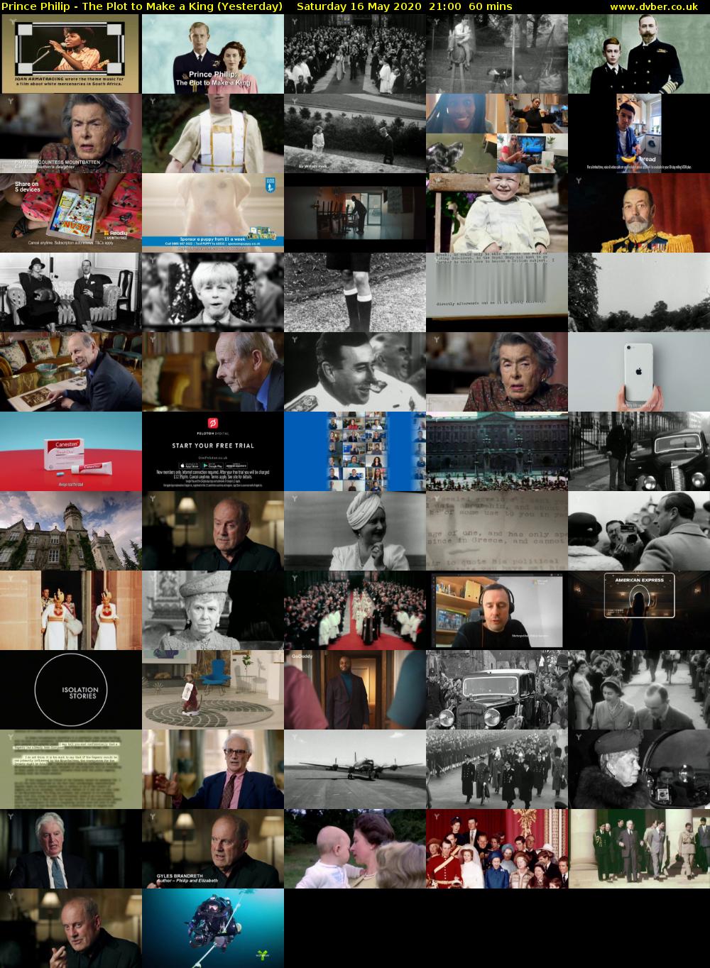 Prince Philip - The Plot to Make a King (Yesterday) Saturday 16 May 2020 21:00 - 22:00
