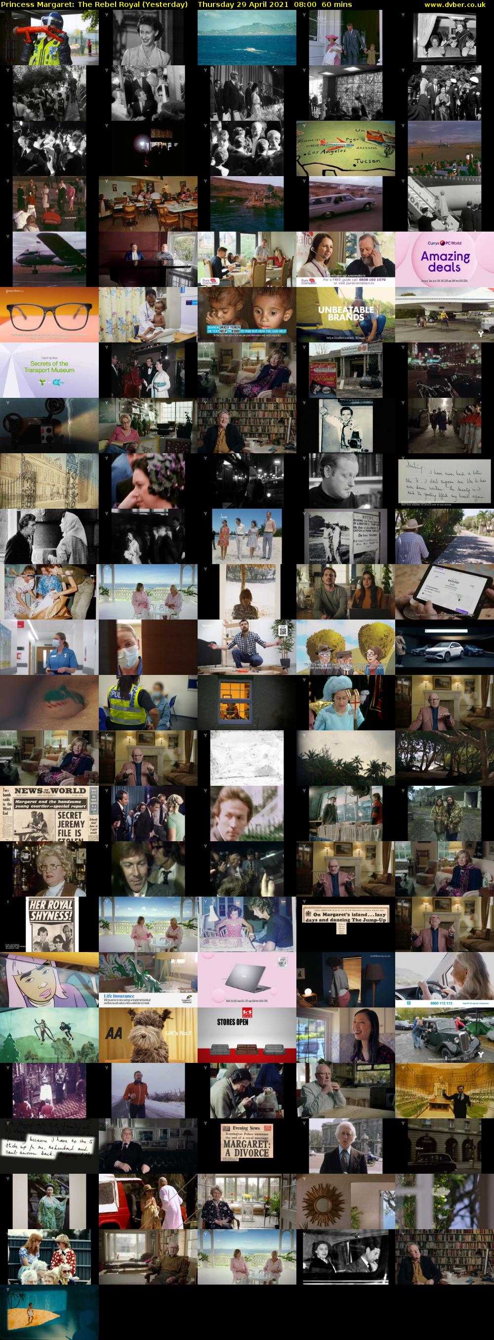 Princess Margaret: The Rebel Royal (Yesterday) Thursday 29 April 2021 08:00 - 09:00