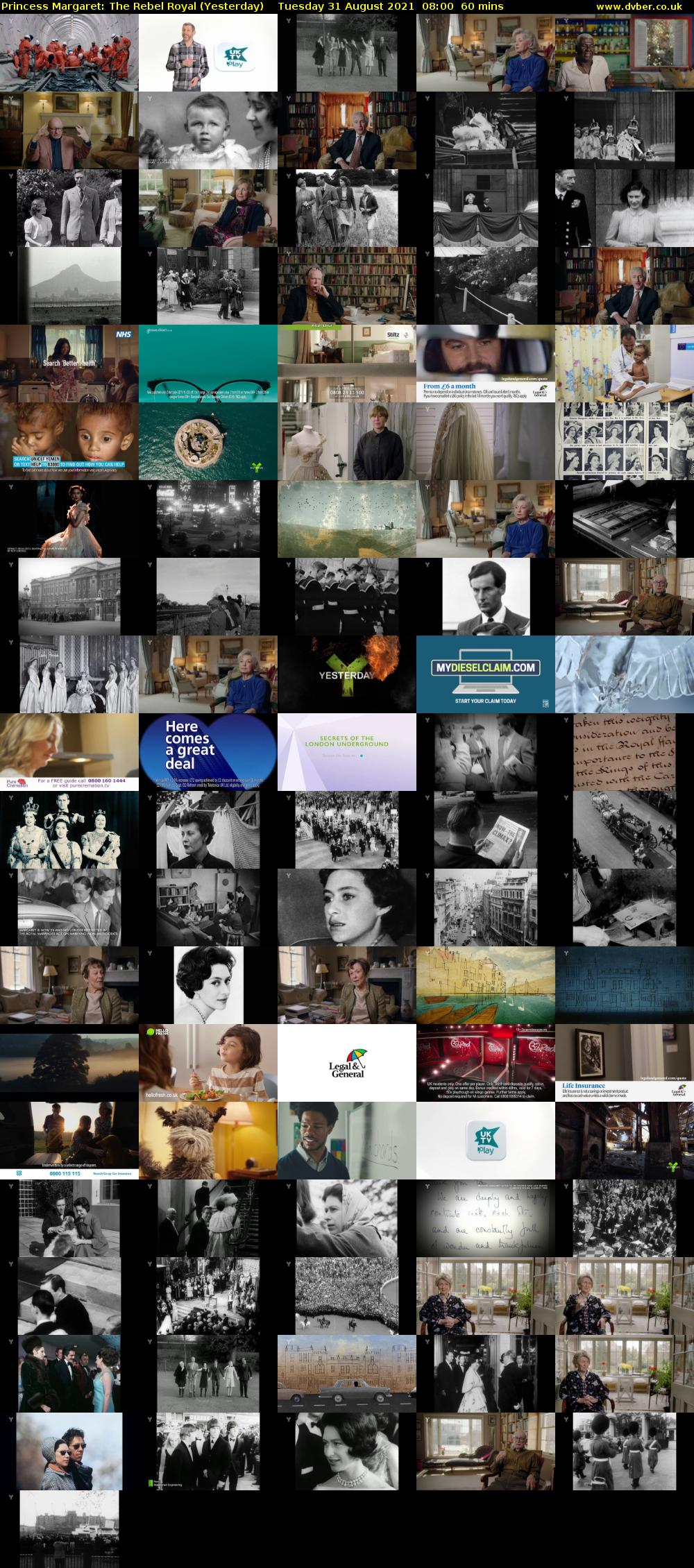 Princess Margaret: The Rebel Royal (Yesterday) Tuesday 31 August 2021 08:00 - 09:00